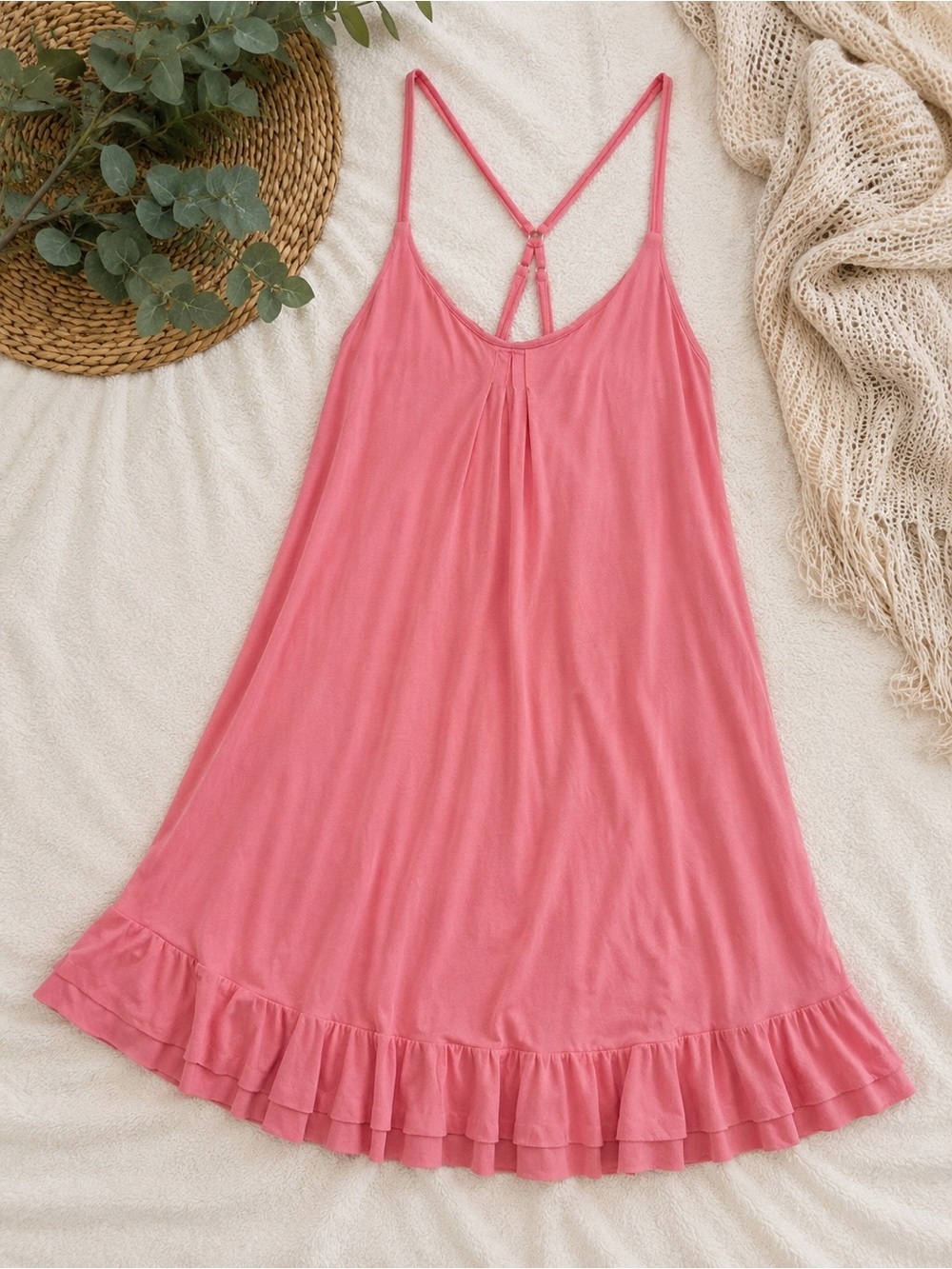 Victoria's Secret Coral Pink Strappy Lounge Dress